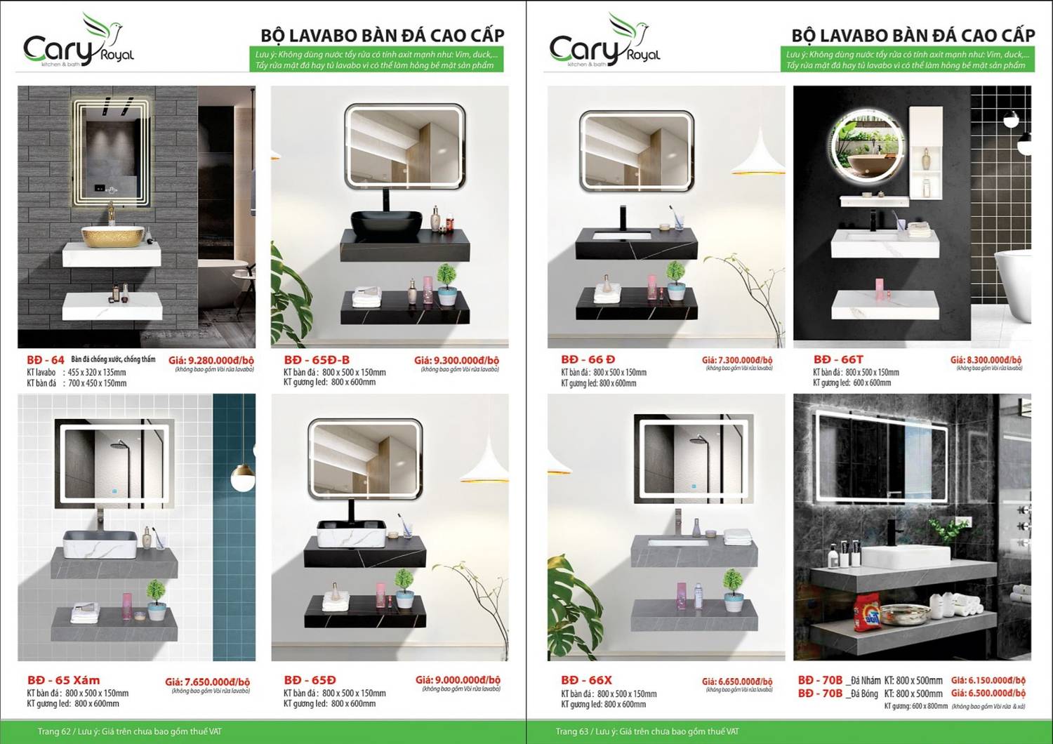 Thiết bị vệ sinh CARY ROYAL Catalogue và Bảng giá mới nhất 2024 - 2025 /Page 32